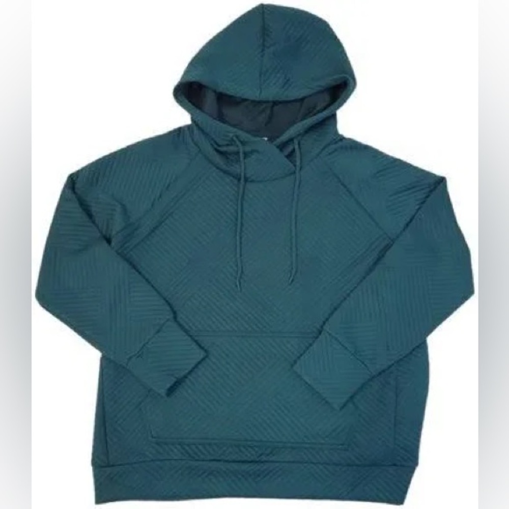 *PRE LOVED* Dark Green Quilted Hoodie